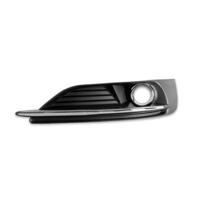 2011-2014 Chrysler 200 Sedan Fog Lamp Bezel Front Passenger Side With Chrome Moulding , CH1039125. Replacement part ready for install.