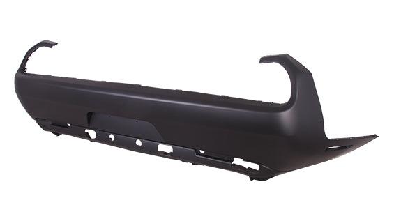 2015-2023 Dodge Challenger Rear Bumper Primed Without Sensor Hole , CH1100996. Angle view for visual reference.