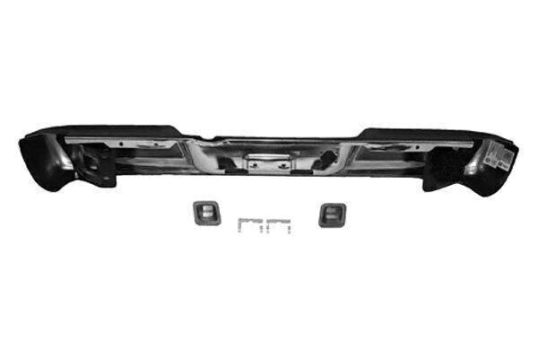 2003-2009 Dodge Ram 2500 Rear Bumper Face Bar Assy With 2 Brkt Chrome , CH1102351. Installed view for reference.