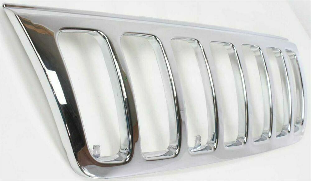 1999-2003 Jeep Grand Cherokee Grille Chrome Laredo , CH1200221. Side view of the replacement part.