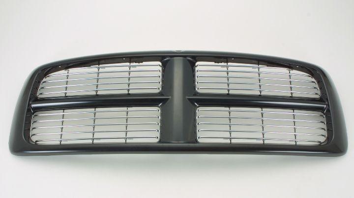 2003-2005 Dodge Ram 3500 Grille Assy Chrome Inner/Black Frame , CH1200259. Installed view for reference.