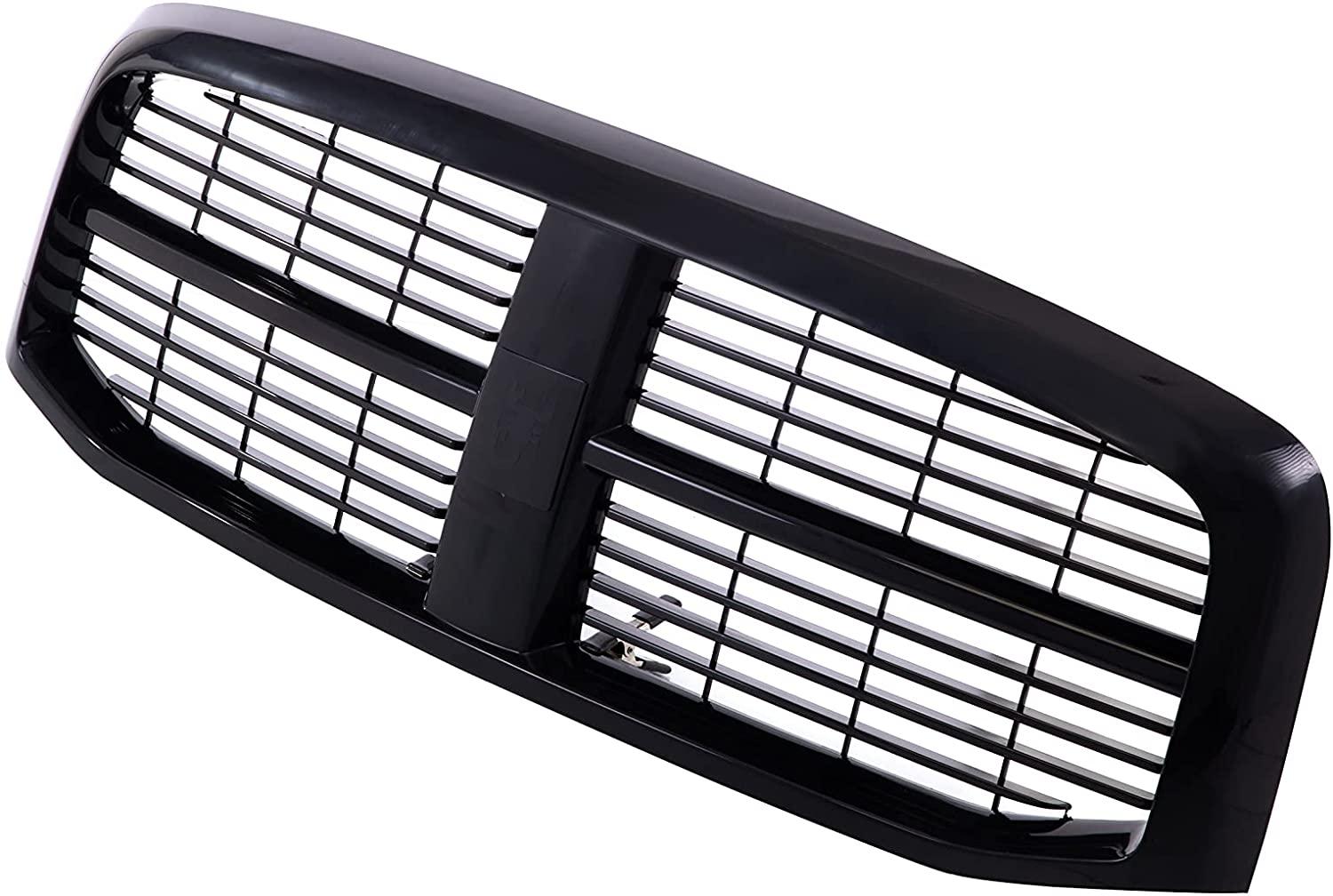 2006-2008 Dodge Ram 3500 Grille Matte-Black , CH1200280. Side view of the replacement part.