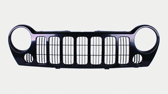 2005-2007 Jeep Liberty Grille Black Sport Without Fog , CH1200290. Precision fitment for collision repair.