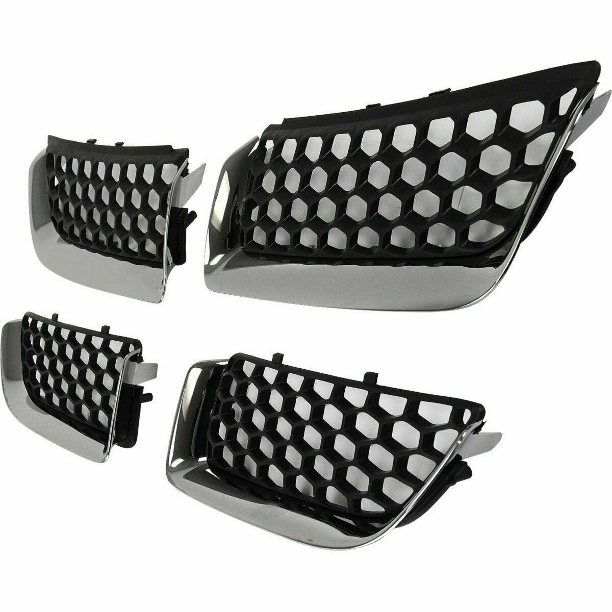 2004-2006 Dodge Stratus Sedan Grille Matte-Black With Chrome Mldg 4 Pcs Design , CH1200297. Precision fitment for collision repair.