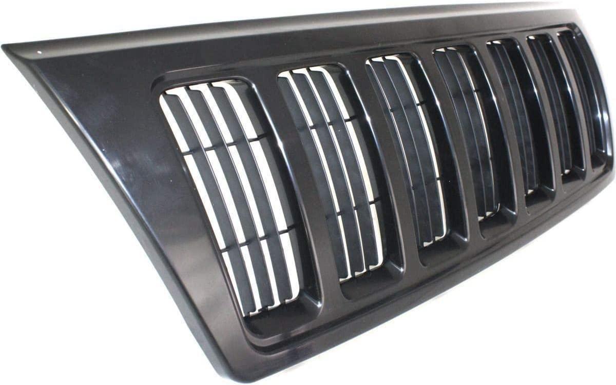 2004 Jeep Grand Cherokee Grille Black Surearound/Insert Laredo/Sport Models , CH1200301. Designed for OEM alignment.