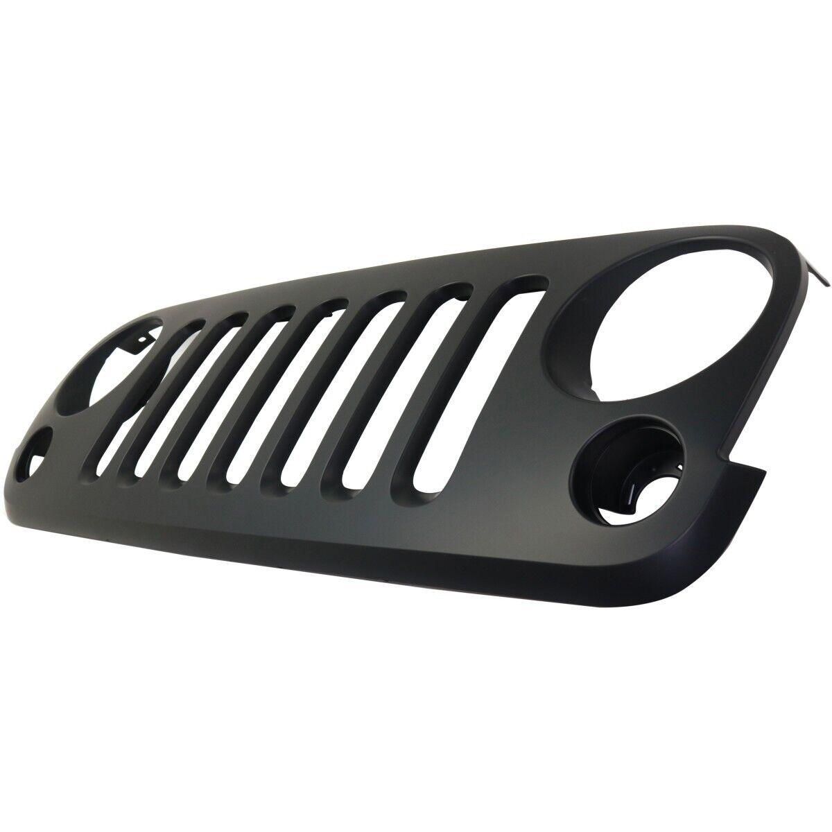 2007-2017 Jeep Wrangler Grille Black , CH1200313. Durable and impact-resistant.