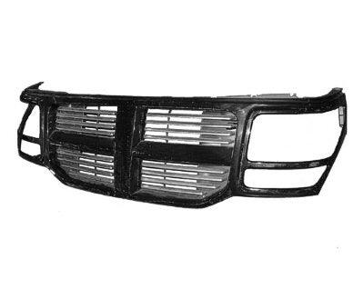 2007-2011 Dodge Nitro Grille Black With Black Frame , CH1200321. Factory-style replacement part.
