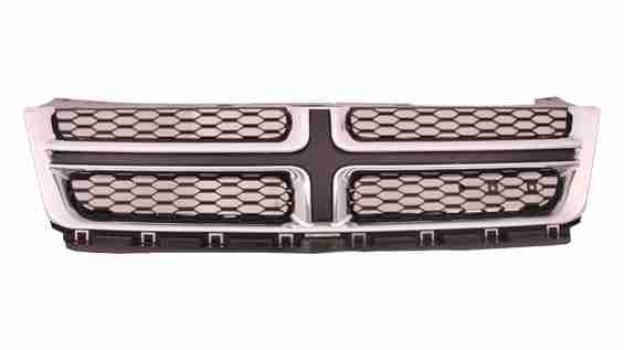 2011-2014 Dodge Avenger Grille Matte-Dark Gray With Chrome Mldg , CH1200348. OEM-quality exterior component.