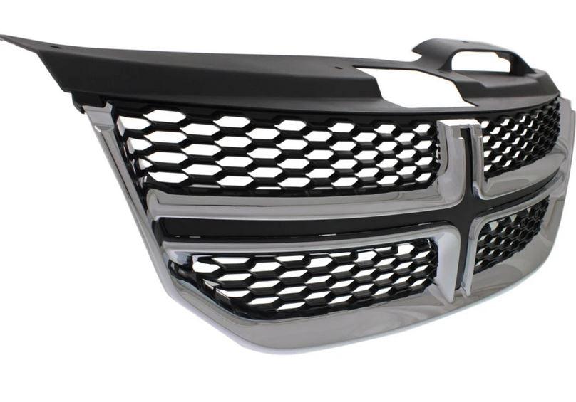 2011-2020 Dodge Journey Grille Chrome Frame With Black Insert , CH1200362. Replacement part ready for install.