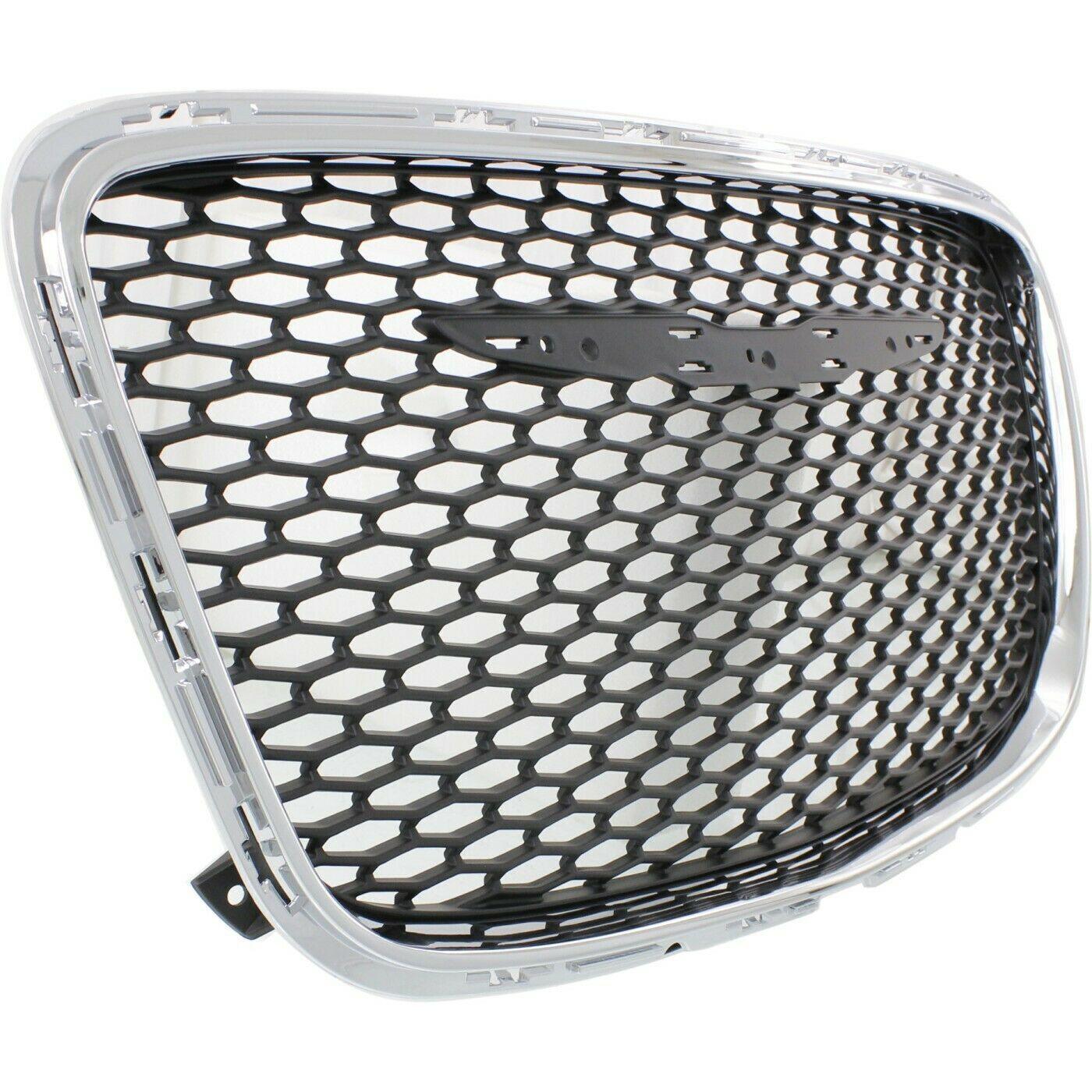 2015-2023 Chrysler 300 Grille Front Black Mesh With Chrome Frame Ltd/Touring Model , CH1200395. Durable and impact-resistant.