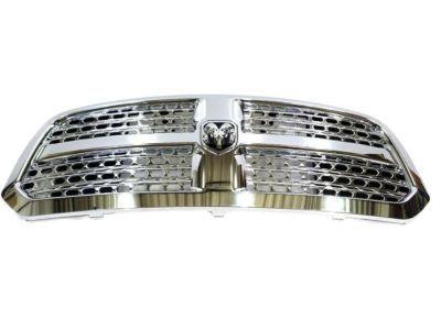 2013-2018 Ram Pickup-1500 Grille Chrome Frame With Chrome Perforated Wave Insert , CH1200424.   component.
