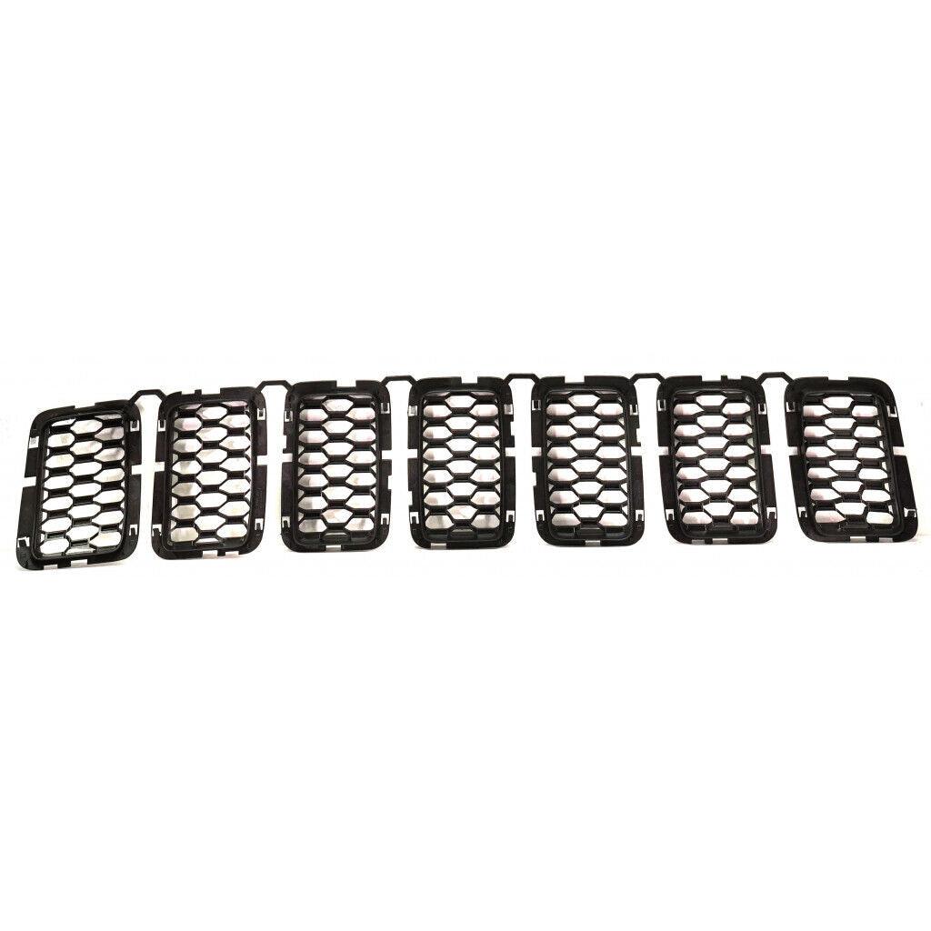 2022 Jeep Grand Cherokee Grille Insert Black Honeycomb Style 7-Pcs , CH1201111. Professional-grade auto body part.