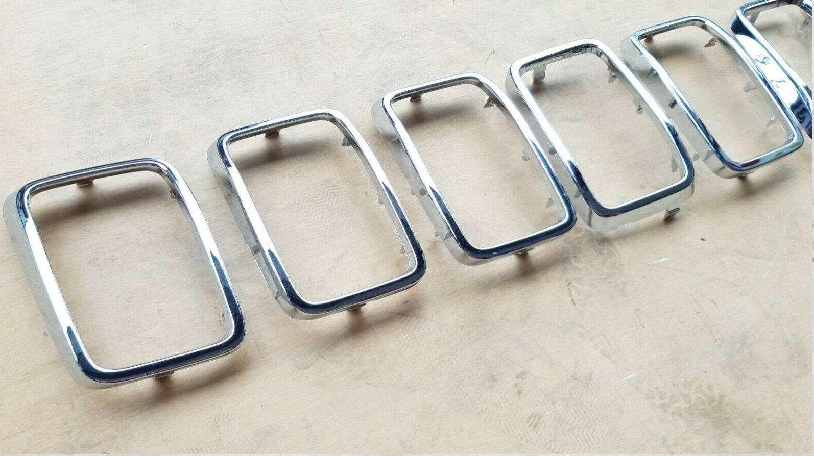2022 Jeep Grand Cherokee Grille Trim Ring Set Chrome 7-Pc , CH1210125. Angle view for visual reference.