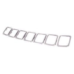 2017-2021 Jeep Compass Grille Trim Ring Set Chrome 7-Pc , CH1210127. Factory-style replacement part.