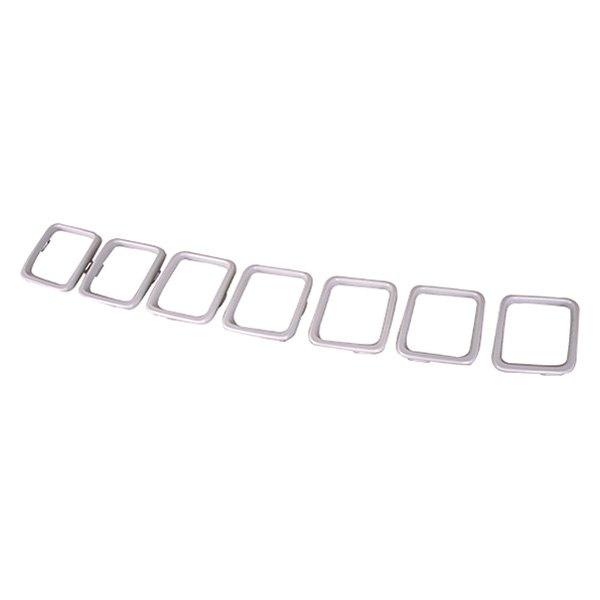 2017-2021 Jeep Compass Grille Trim Ring (7-Piece Set) Primed , CH1210134. Replacement part ready for install.
