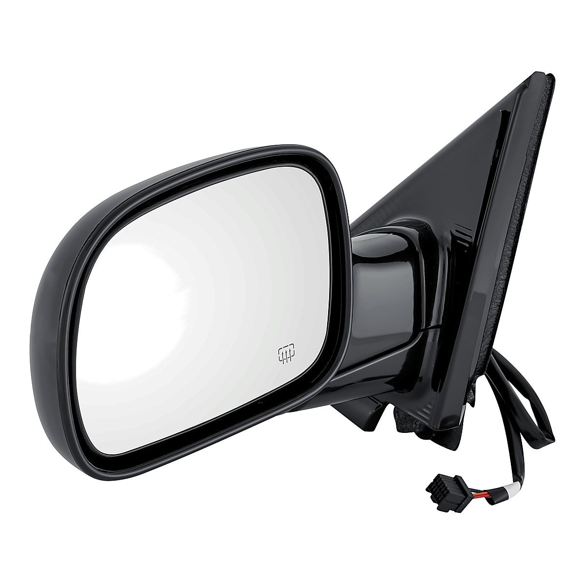 2001-2007 Dodge Caravan Rear Driver Side Door Mirror, ch1320199. Front view.