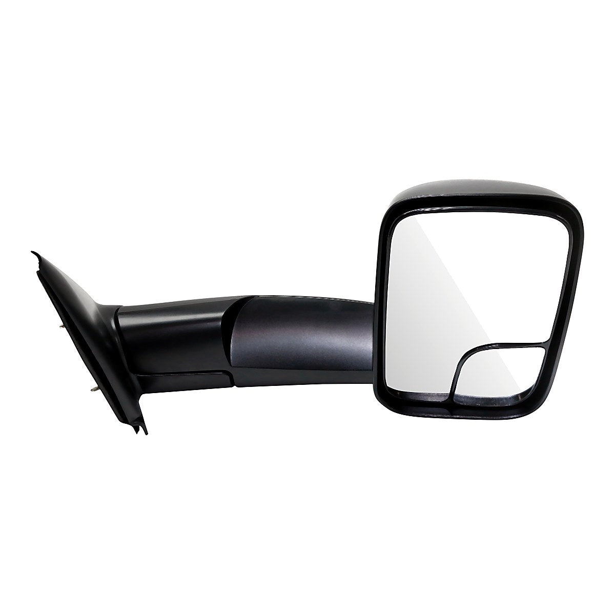 2006-2009 Dodge RAM Mega Cab Rear Passenger Side Door Mirror, ch1321227. Front view.