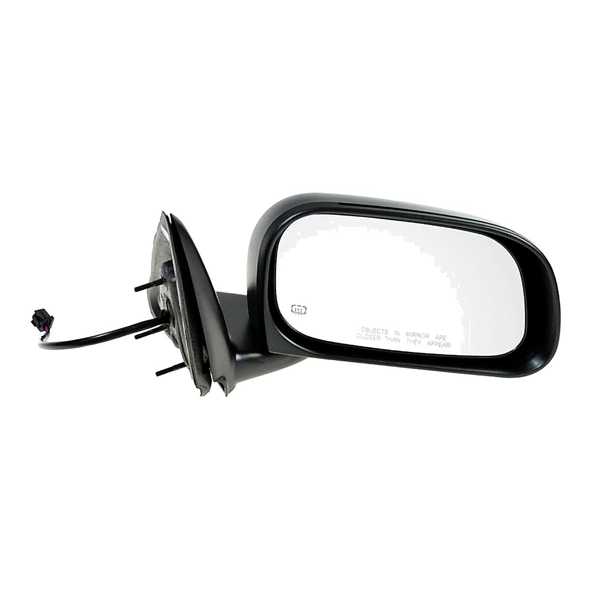 2005-2010 Dodge Dakota Rear Passenger Side Door Mirror, ch1321237. Front view.