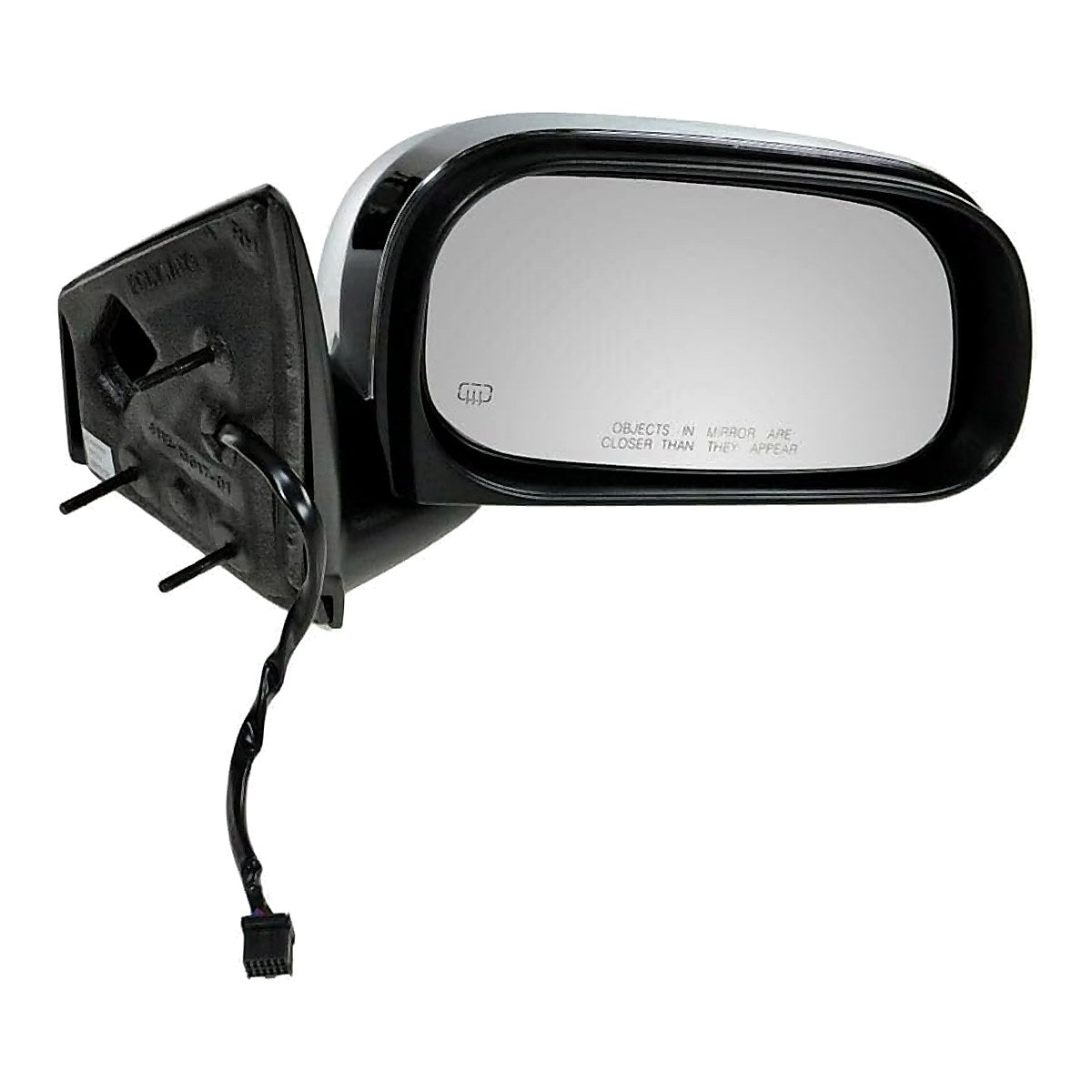 2007-2009 Chrysler Aspen Rear Passenger Side Door Mirror, ch1321285. Front view.