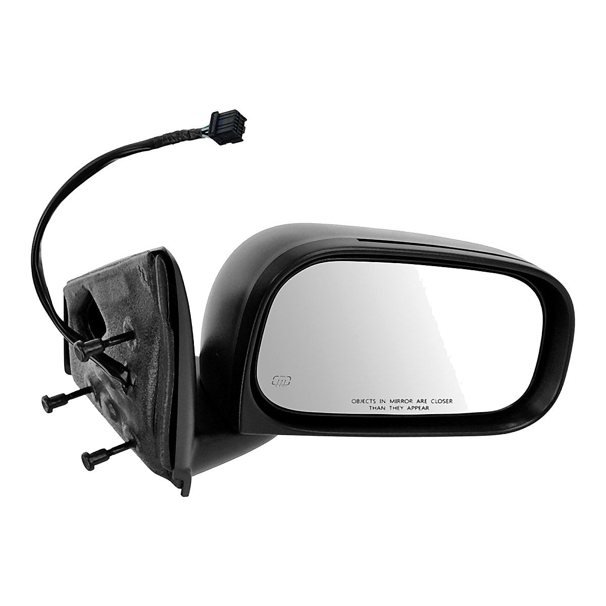 2004-2009 Dodge Durango Rear Passenger Side Door Mirror, ch1321286. Front view.