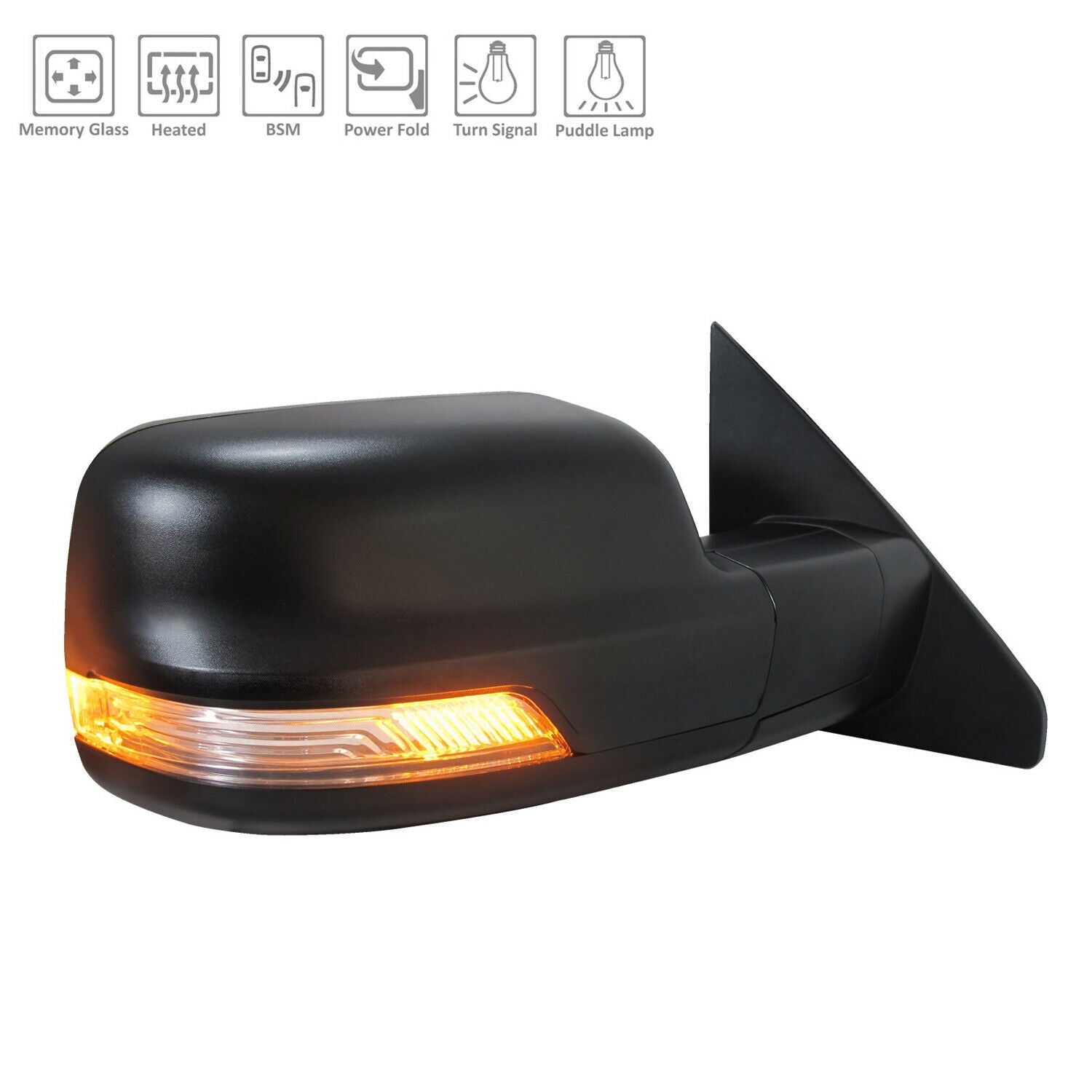 2019-2022 Ram Pickup-1500 Mirror Passenger Side Power , CH1321523. Direct fit for easy installation.