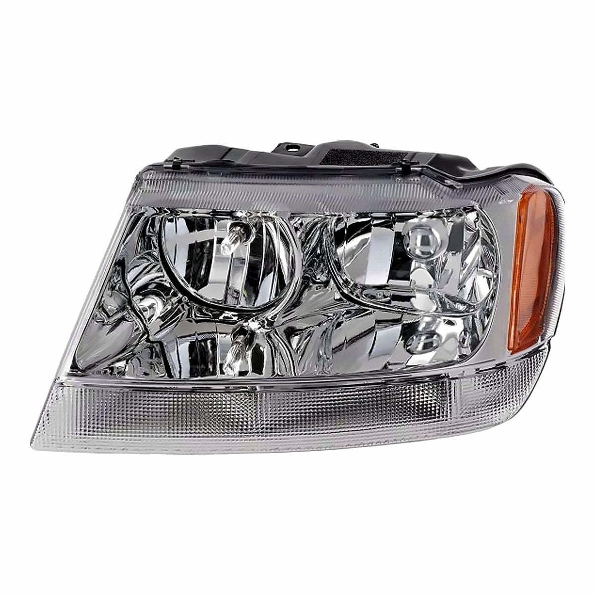 1999-2004 Jeep Grand Cherokee Driver Side Head Lamp, ch2502120. Front view.