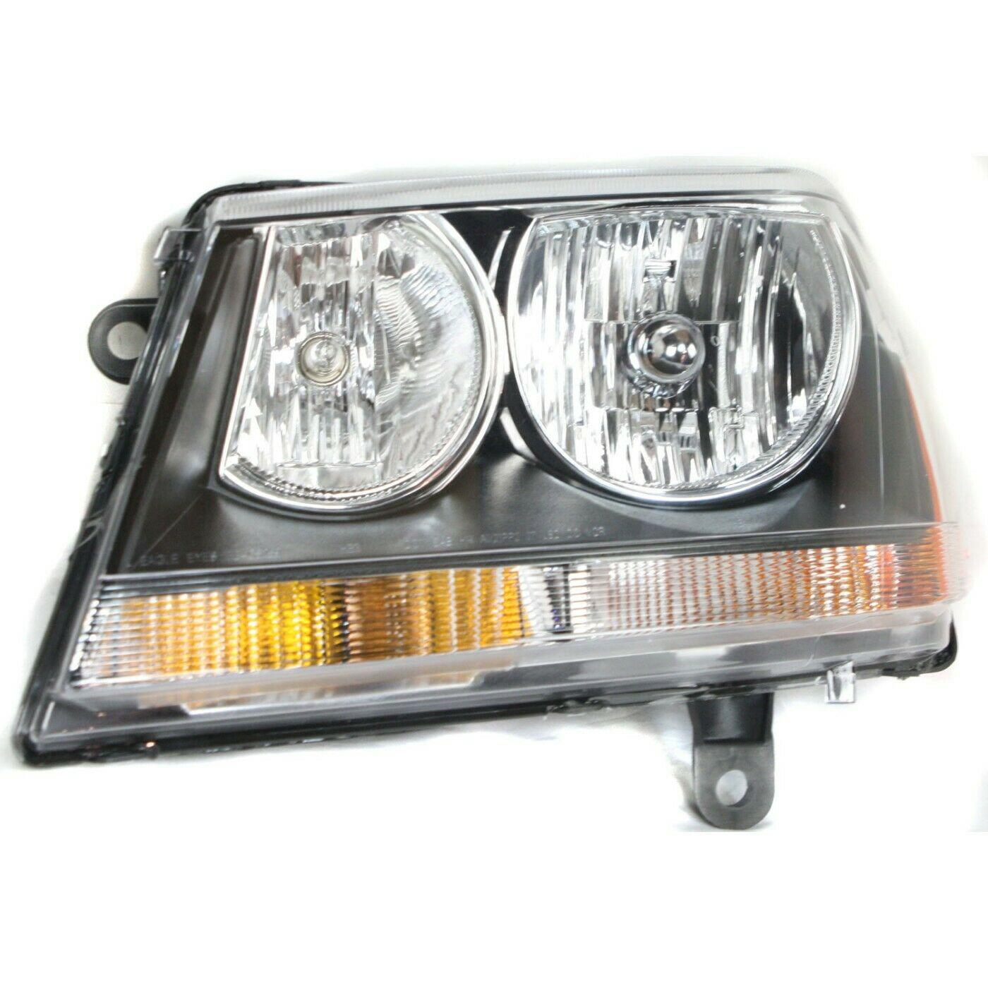 2009-2014 Dodge Avenger Head Lamp Driver Side Rt Model (Black Bezel) , CH2502194. Professional-grade auto body part.