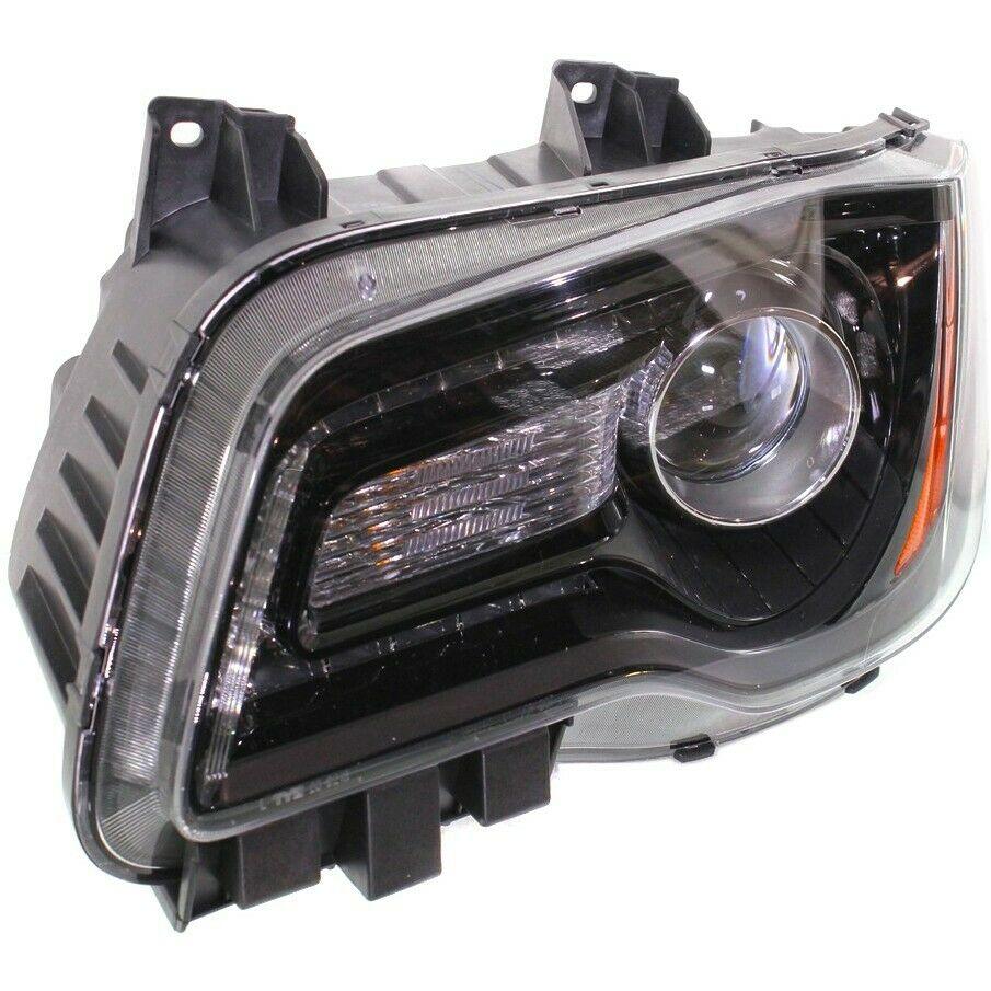 2012-2014 Chrysler 300 Head Lamp Driver Side Halogen Black Bezel , CH2502235. High-strength and long-lasting.