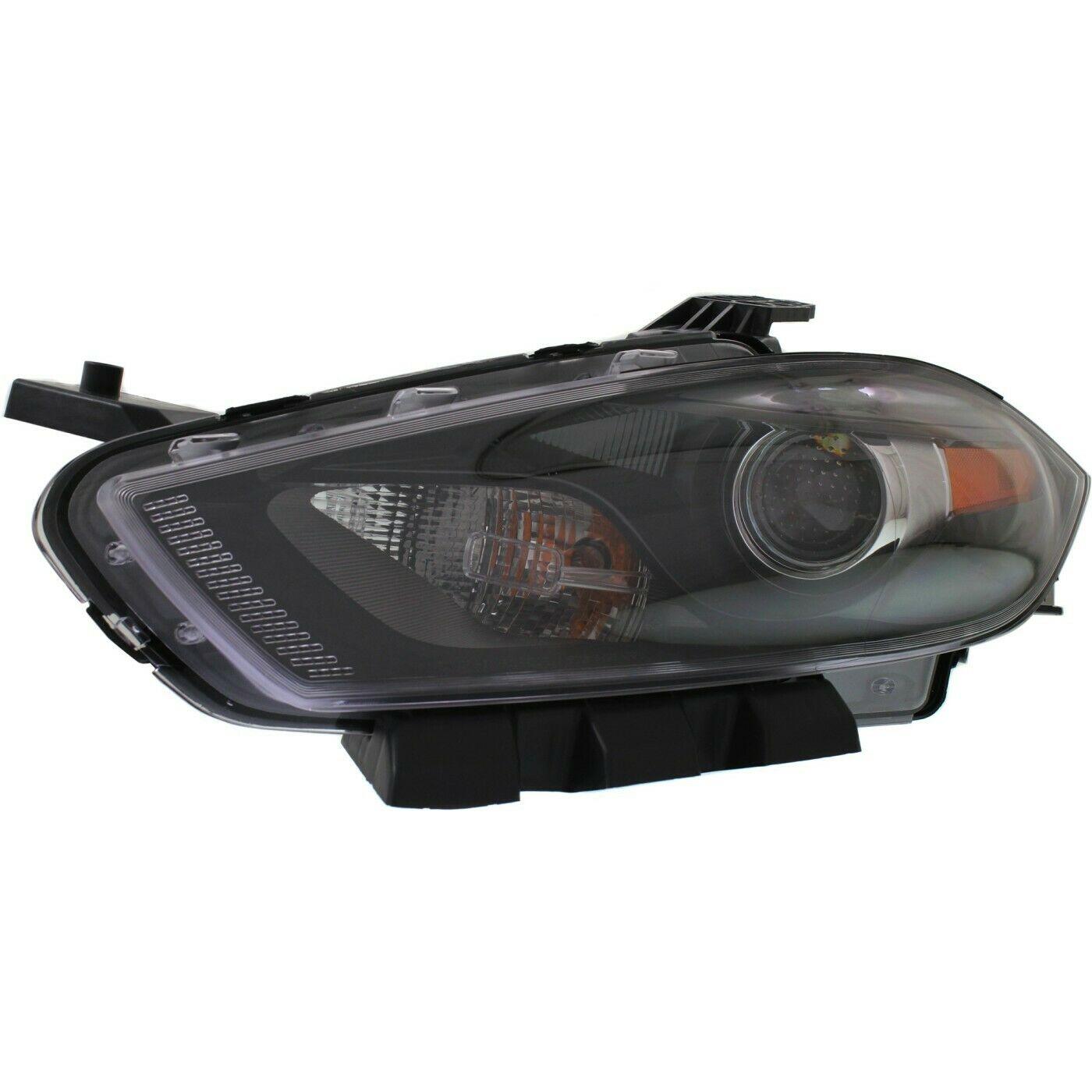 2013-2015 Dodge Dart Head Lamp Driver Side Halogen Black Bezel , CH2502240. High-quality aftermarket part.