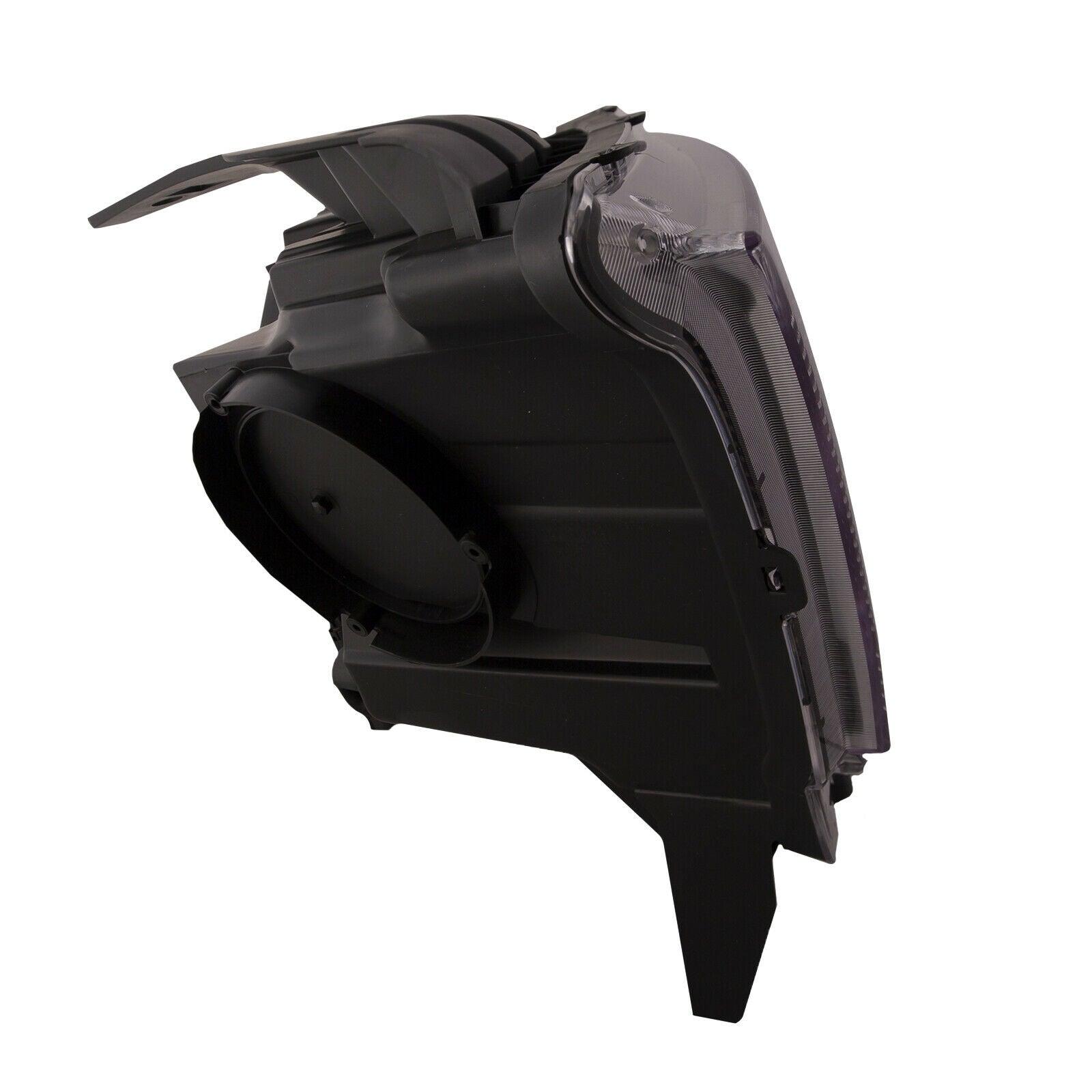 2014-2015 Dodge Durango Head Lamp Driver Side Halogen Black Bezel Without Led Drl , CH2502255. Side view of the replacement part.