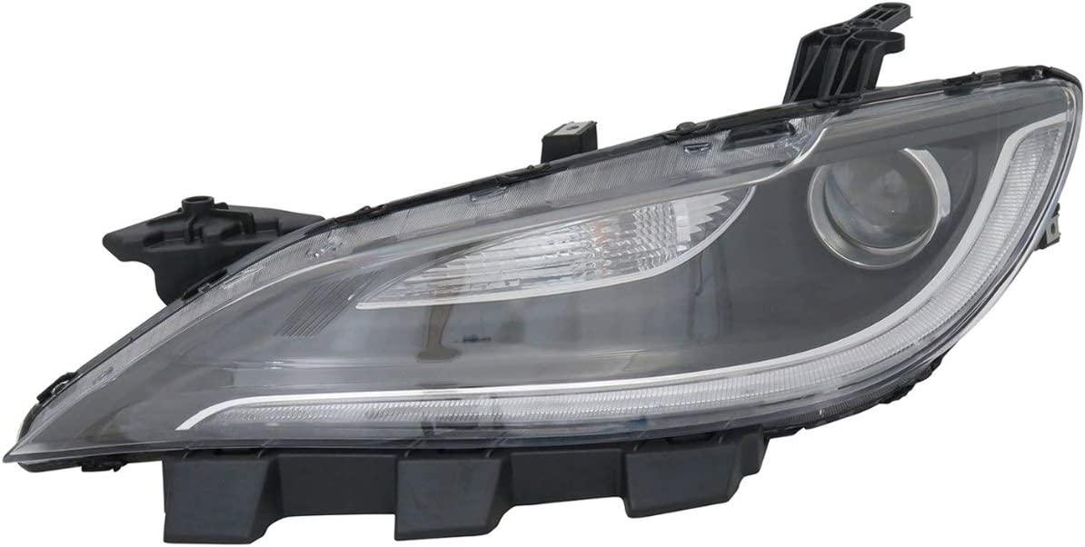 2015-2017 Chrysler 200 Sedan Head Lamp Driver Side Halogen With Led Drl Black Trim , CH2502261. Precision fitment for collision repair.