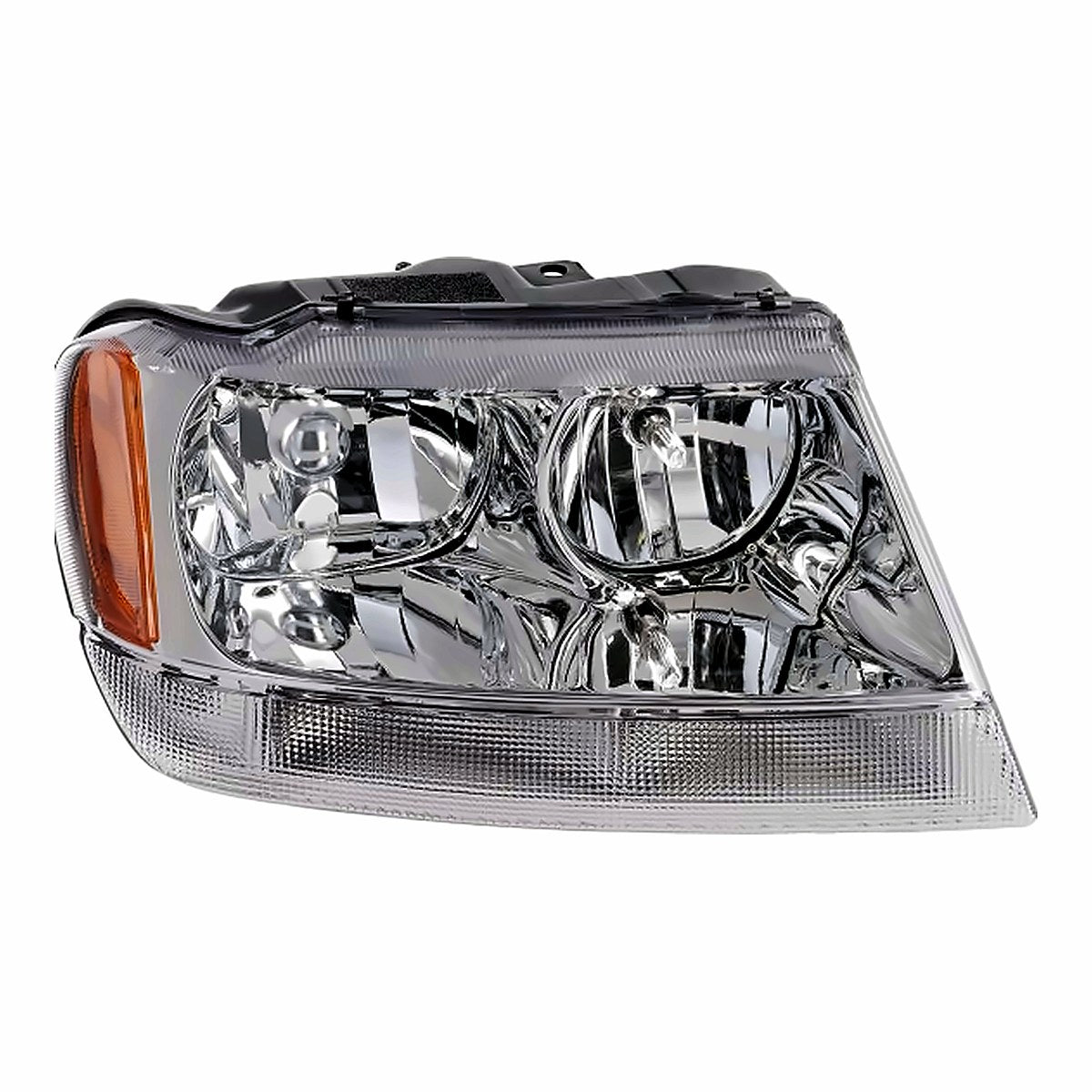 1999-2004 Jeep Grand Cherokee Passenger Side Head Lamp, ch2503120. Front view.