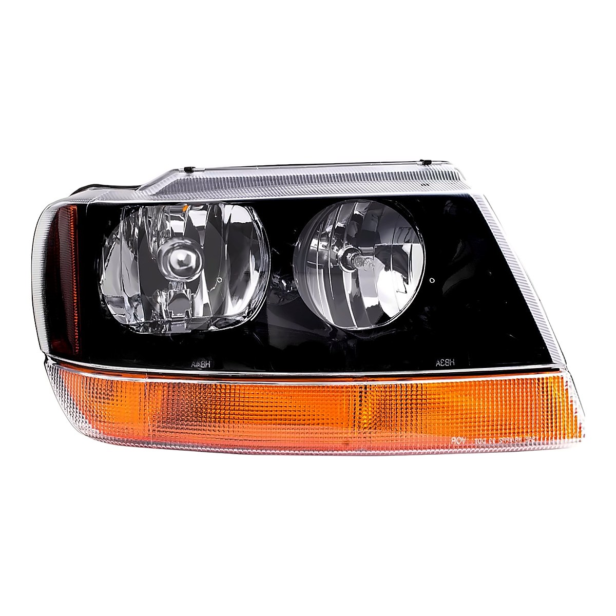 1999-2002 Jeep Grand Cherokee Passenger Side Head Lamp, ch2503121. Front view.