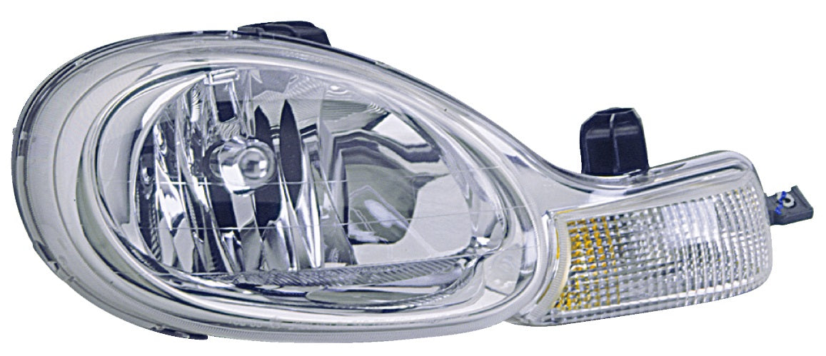 2000-2002 Dodge Neon Head Lamp Passenger Side Chrome Housing , CH2503124. Exact fit for vehicle restoration.