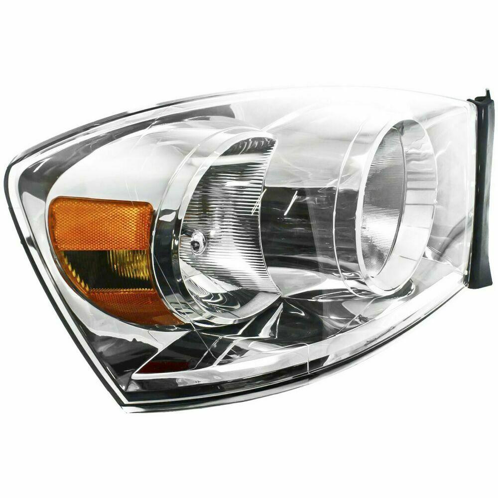 2007-2009 Dodge Ram 3500 Head Lamp Passenger Side Without Lower Amber , CH2503180. Angle view for visual reference.