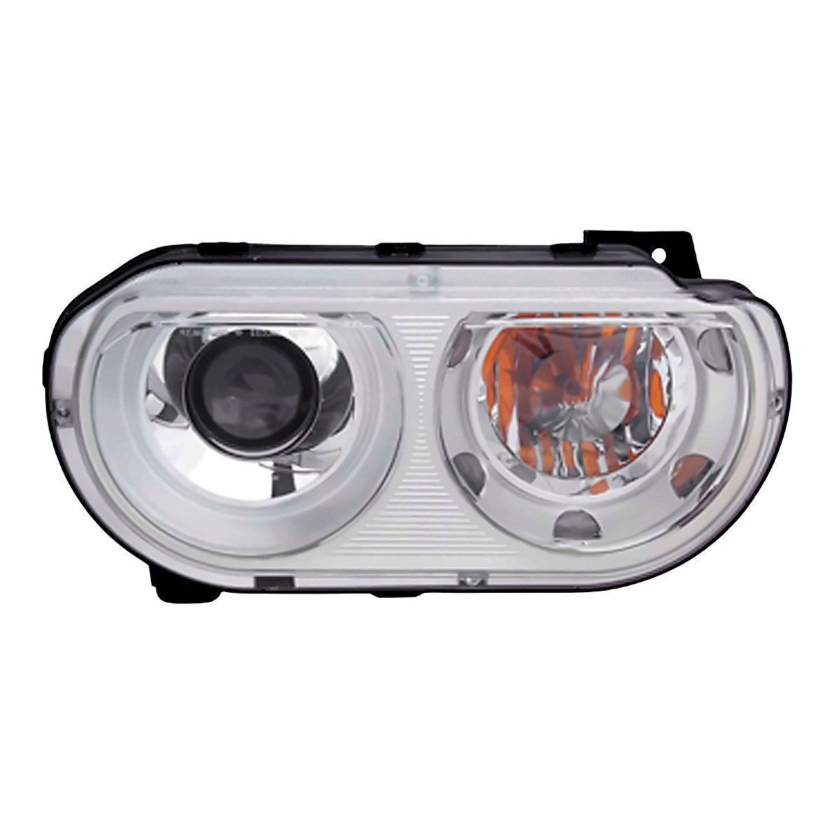 2008-2014 Dodge Challenger Passenger Side Head Lamp, ch2503219. Front view.