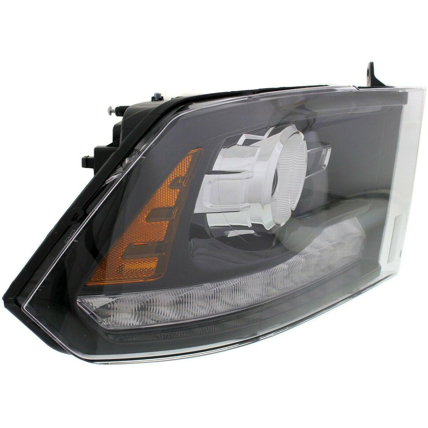 2013-2014 Ram Pickup-1500 Head Lamp Passenger Side Halogen Projector Black Bezel , CH2503245. Durable and impact-resistant.