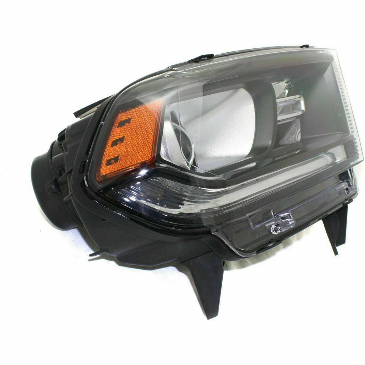 2014-2015 Dodge Durango Head Lamp Passenger Side Halogen Black Bezel Without Led Drl , CH2503255. Exact fit for vehicle restoration.