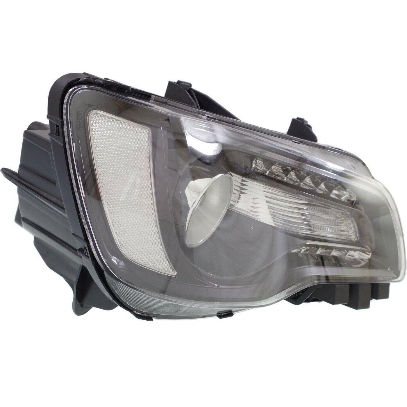 2015-2017 Chrysler 300 Head Lamp Passenger Side Halogen Black Bezel , CH2503269. OEM-quality exterior component.