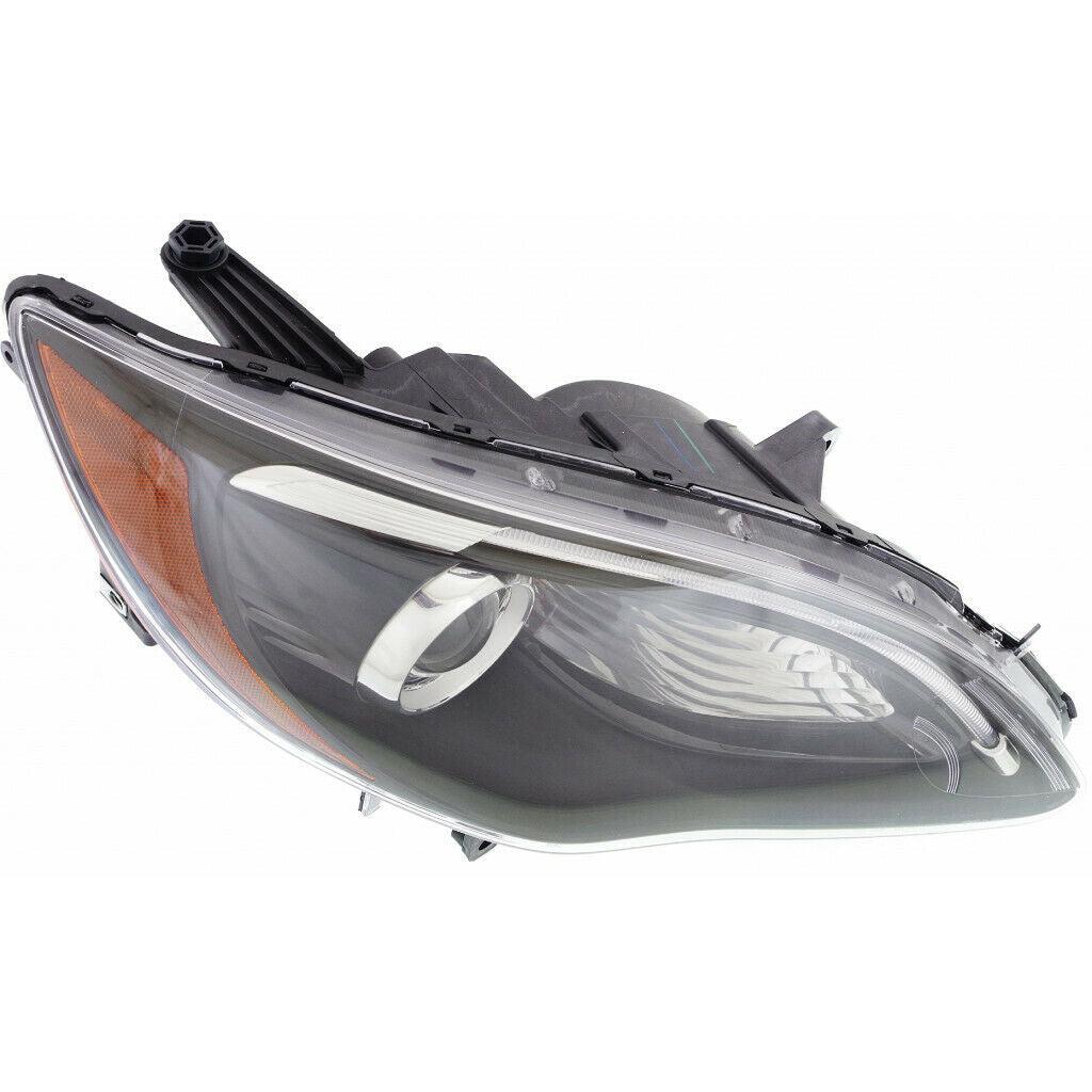 2011-2014 Chrysler 200 Sedan Head Lamp Passenger Side Halogen Black Bezel S Model , CH2503275. Replacement part ready for install.