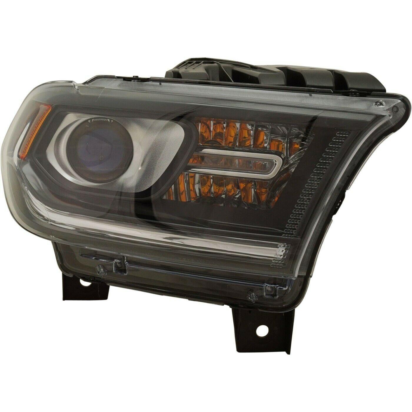 2016-2020 Dodge Durango Head Lamp Passenger Side Without Led Lamp Black Trim , CH2503302. OEM-quality exterior component.
