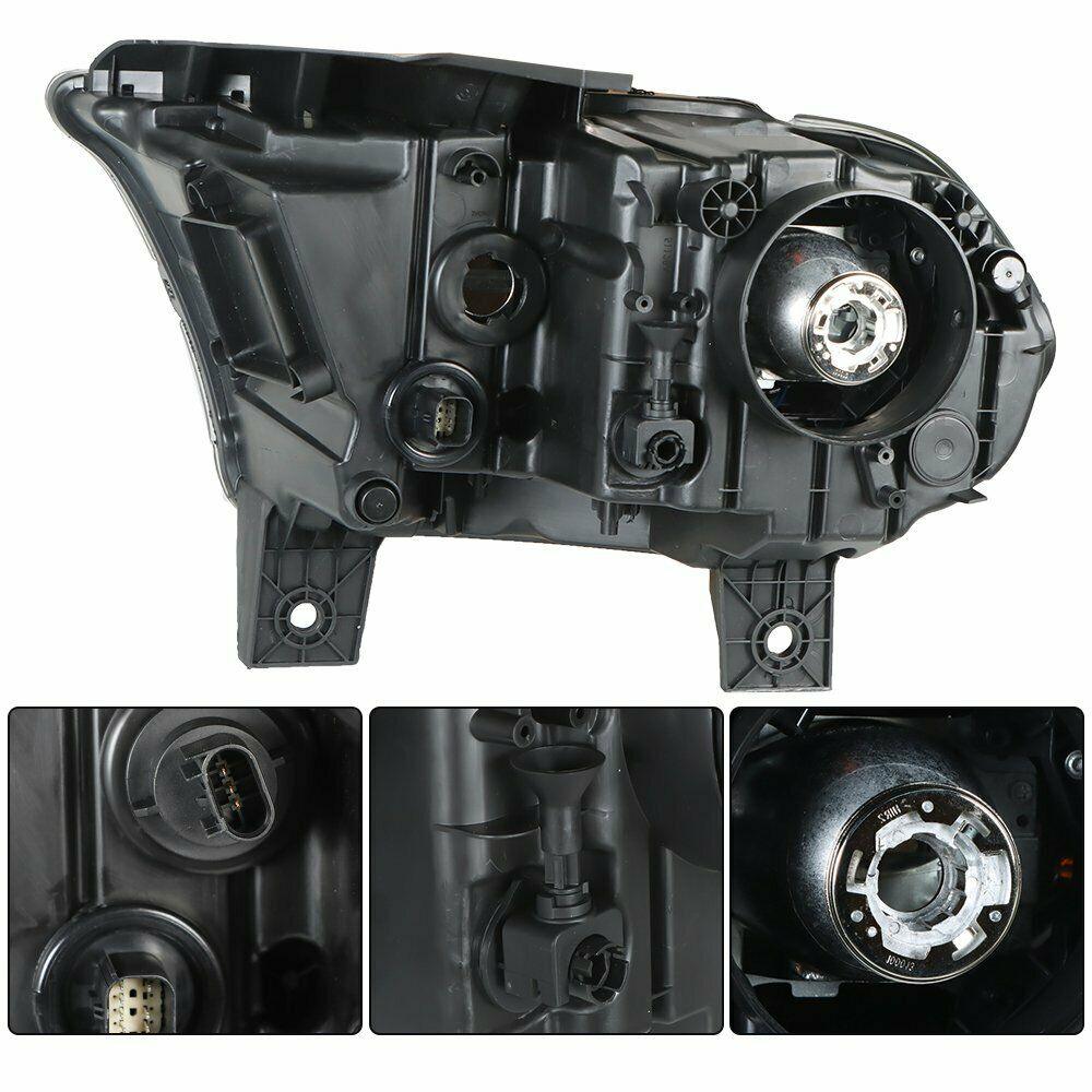 2016-2020 Dodge Durango Head Lamp Passenger Side Halogen Black Bezel With Led Drl , CH2503305. Factory-style replacement part.