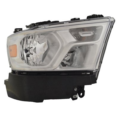 2019-2023 Ram Pickup-1500 Head Lamp Passenger Side Halogen With Chrome Trim Without Logo , CH2503329. Precision fitment for collision repair.