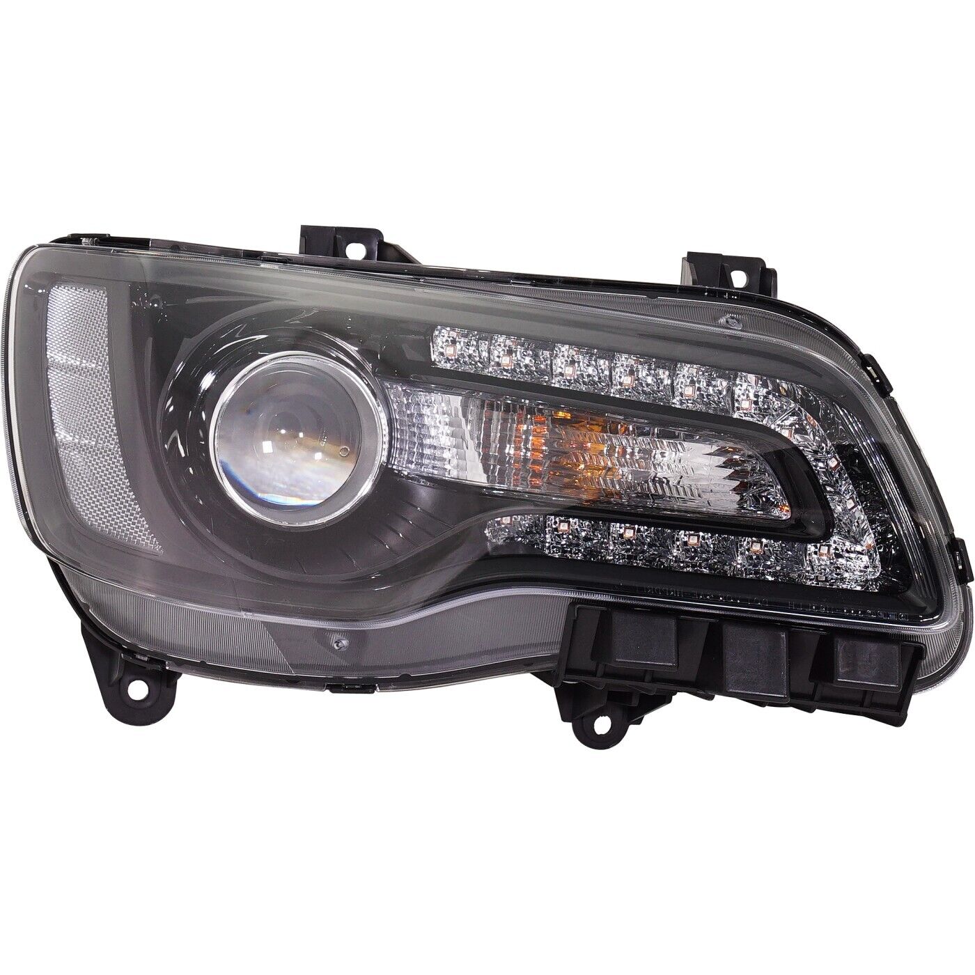 2018-2023 Chrysler 300 Head Lamp Passenger Side Halogen Black Projection Type , CH2503331. Tested for reliable performance.