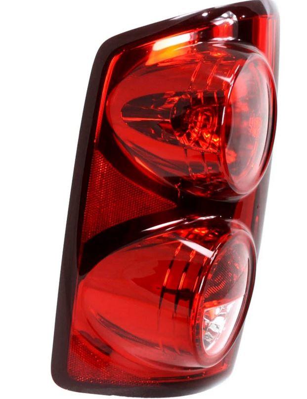 2007-2008 Dodge Ram 1500 Tail Lamp Driver Side , CH2800165. Side view of the replacement part.