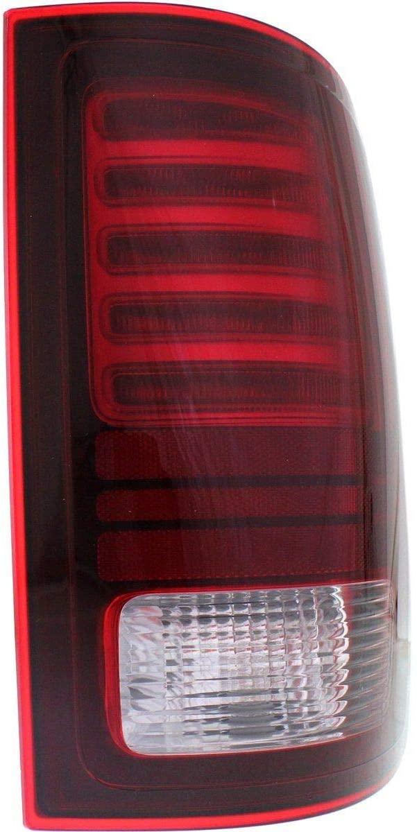 2014-2018 Ram Pickup-3500 Tail Lamp Passenger Side Black Sport/Rt Smoked Lens , CH2801202. Exact fit for vehicle restoration.