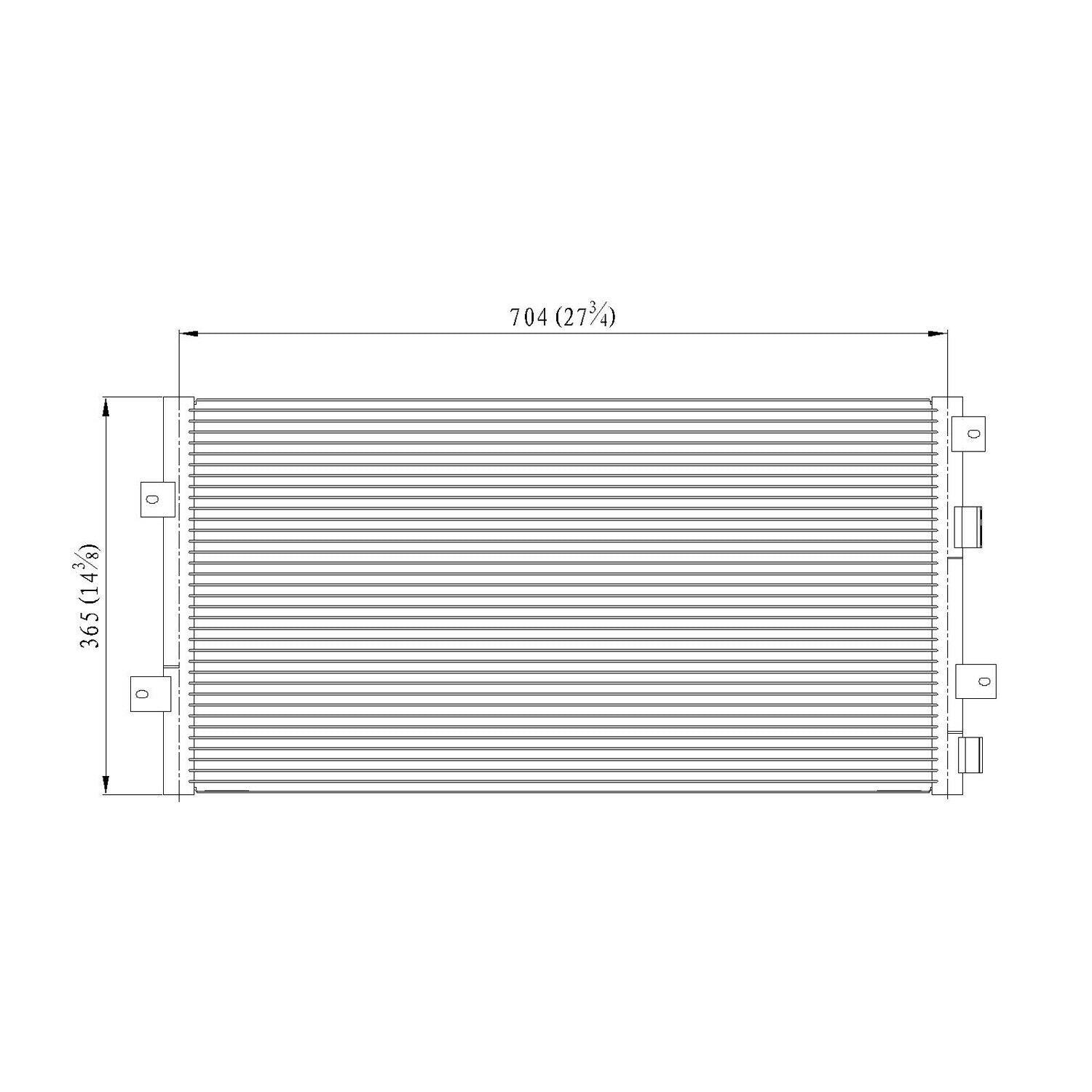 1999-2001 Chrysler LHS Condenser , CH3030102. High-quality aftermarket part.