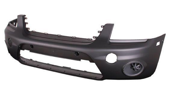 2010-2013 Ford Transit Connect Front Bumper Partial Primed , FO1000660. Installed view for reference.