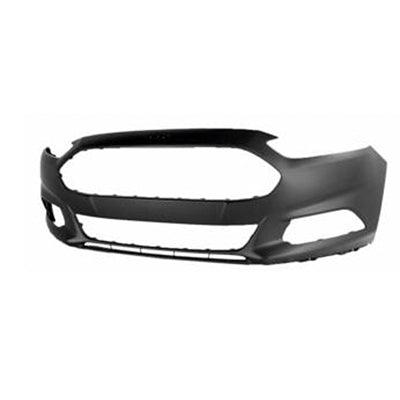 2013-2016 Ford Fusion Front Bumper Primed Without Sensor Without Tow , FO1000680. Precision fitment for collision repair.