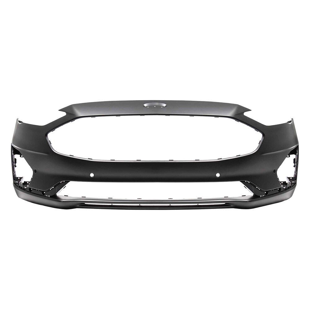 2019-2020 Ford Fusion Front Bumper Primed Without Tow Hook With Sensor , FO1000758. Installed view for reference.